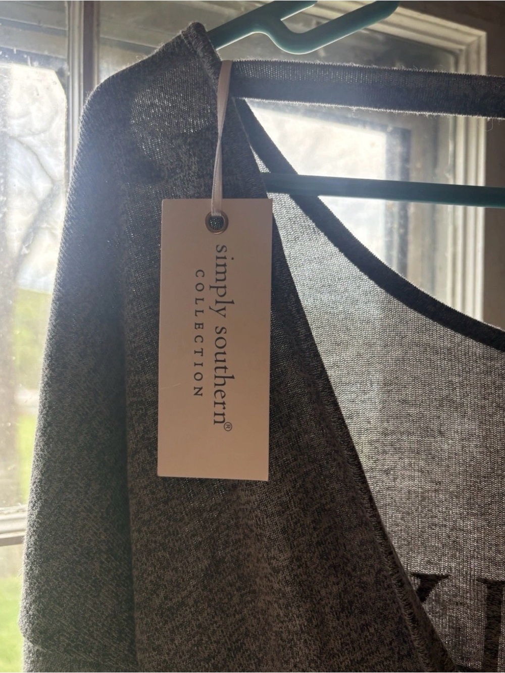 Simply Southern Gray Top with Gold Lettering - Picture 3 of 3